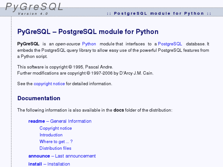 www.pygresql.org