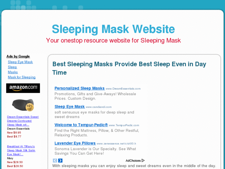 www.sleepingmasks.org