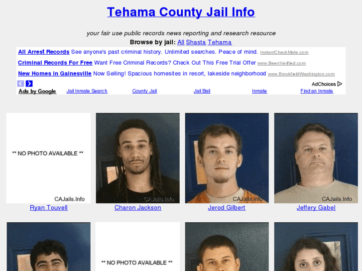 www.tehamacountyjail.info