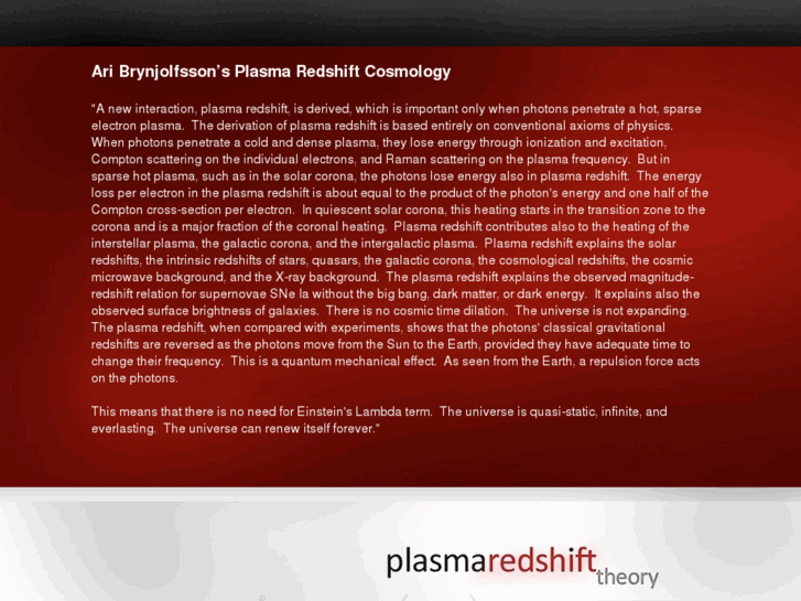 www.plasmaredshift.org