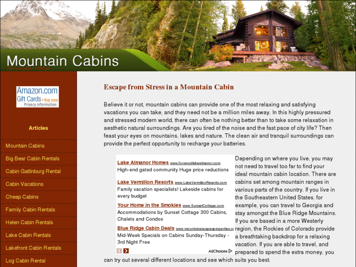 www.mountain-cabins.net