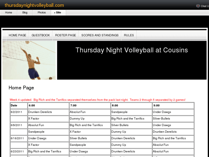 www.thursdaynightvolleyball.com