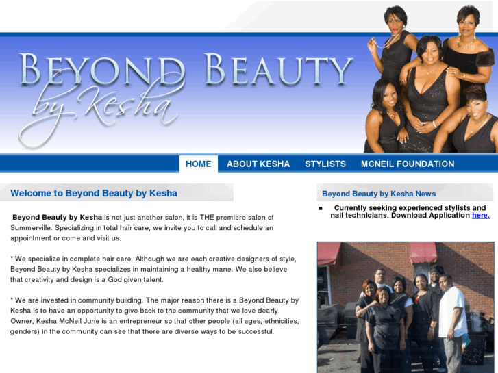 www.beyondbeautybykesha.com