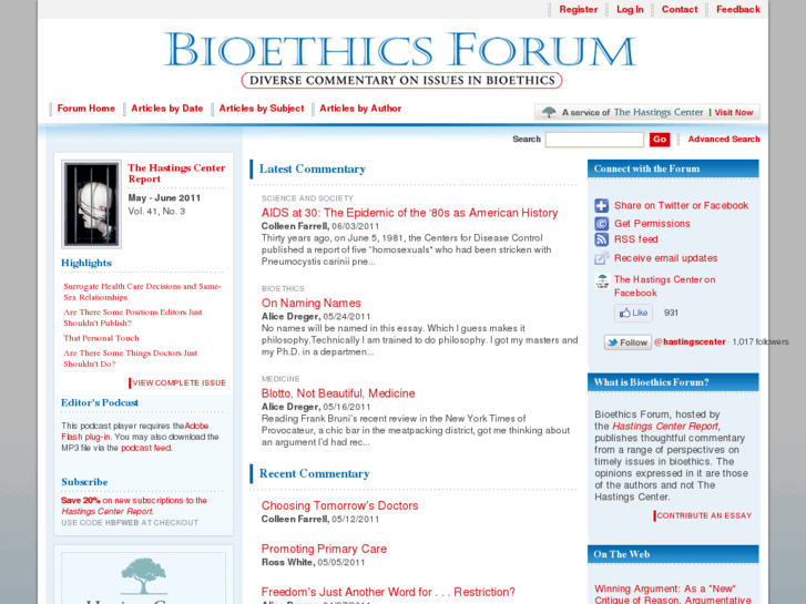 www.bioethicsforum.org