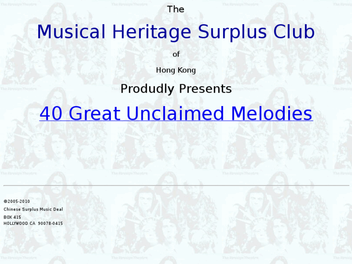 www.musicalheritagesurplusclub.com