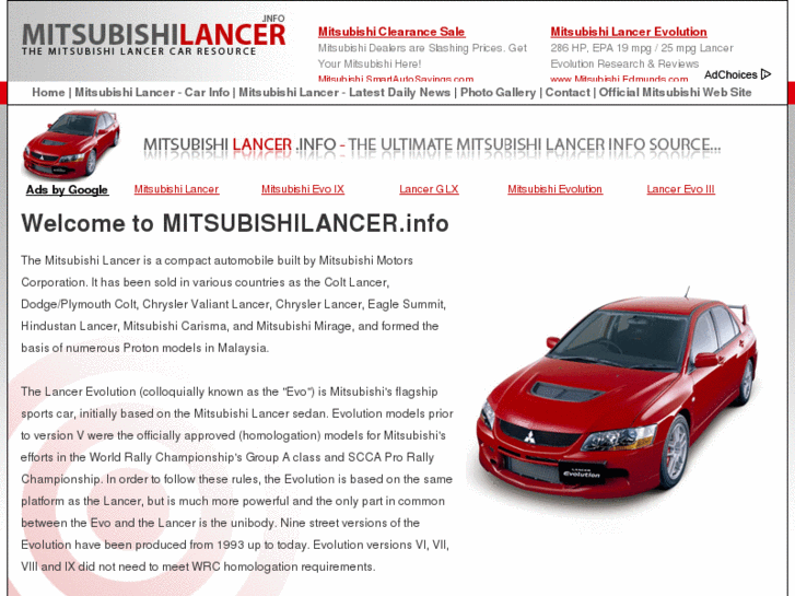 www.mitsubishilancer.info