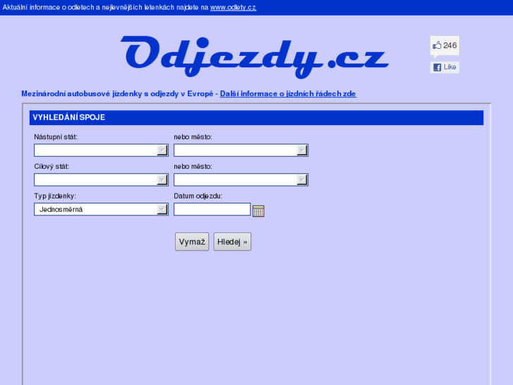 www.odjezdy.cz