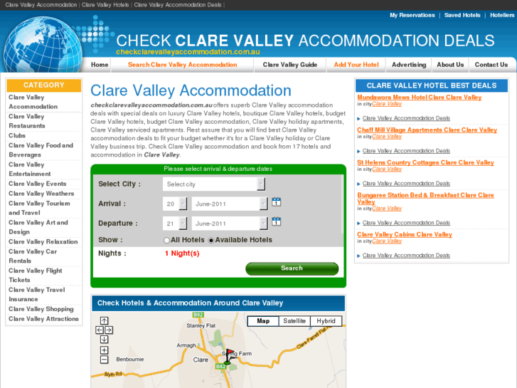 www.checkclarevalleyaccommodation.com.au