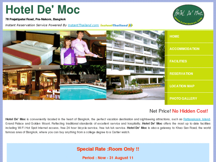 www.hoteldemocbangkok.com