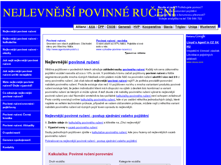 www.nejlevnejsi-povinne-ruceni.eu