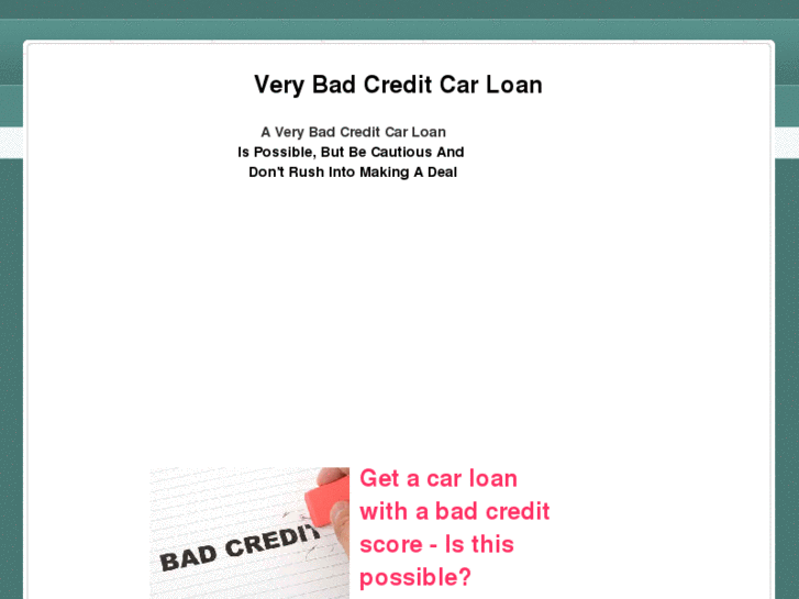 www.verybadcreditcarloan.net