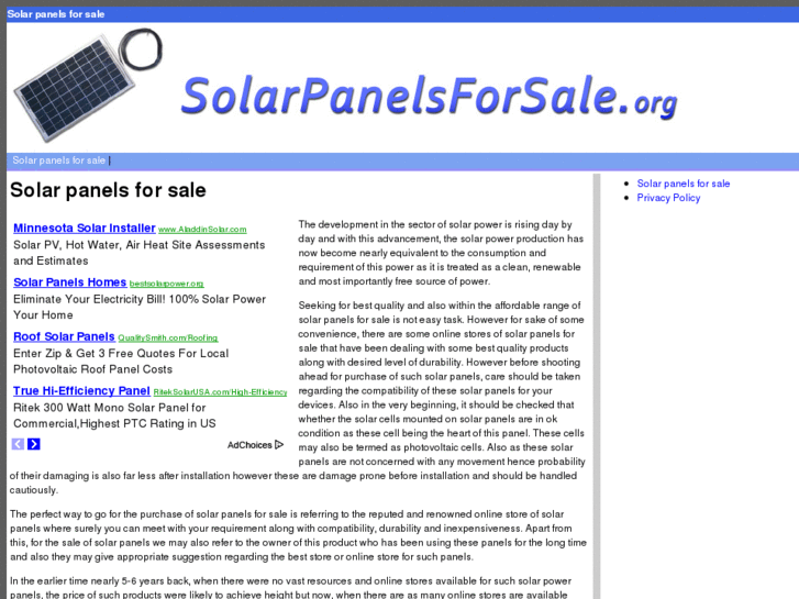 www.solarpanelsforsale.org