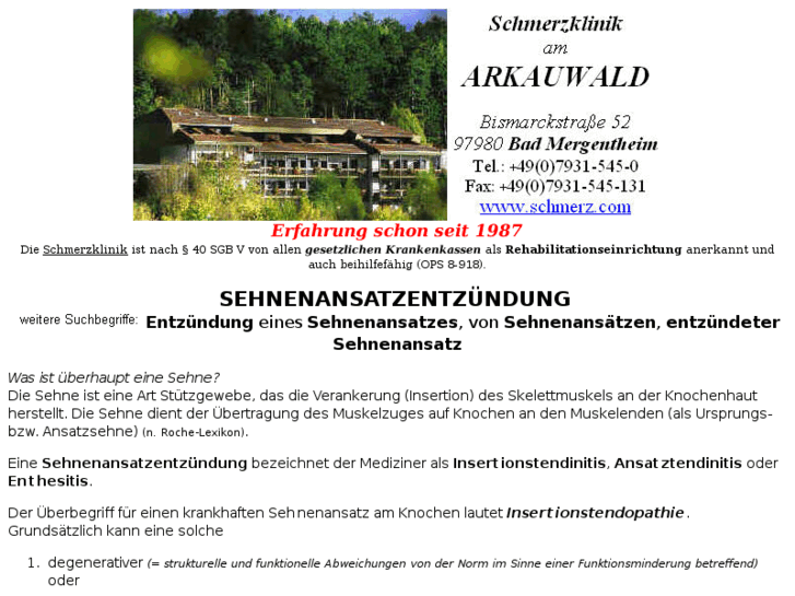 www.sehnenansatzentzuendung.de