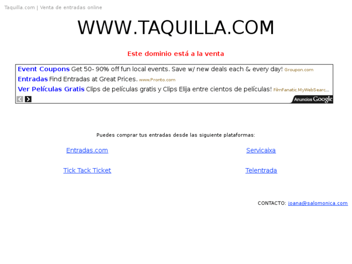 www.taquilla.com