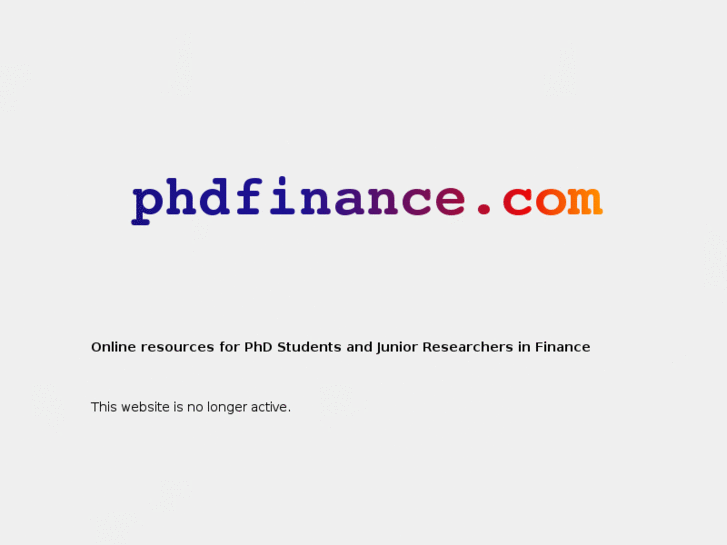 www.phdfinance.com