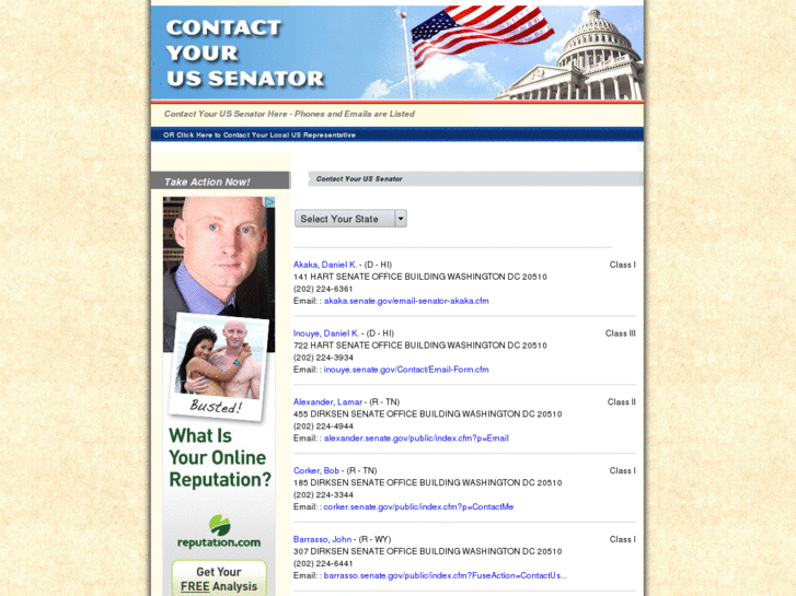 www.contactyoursenator.com