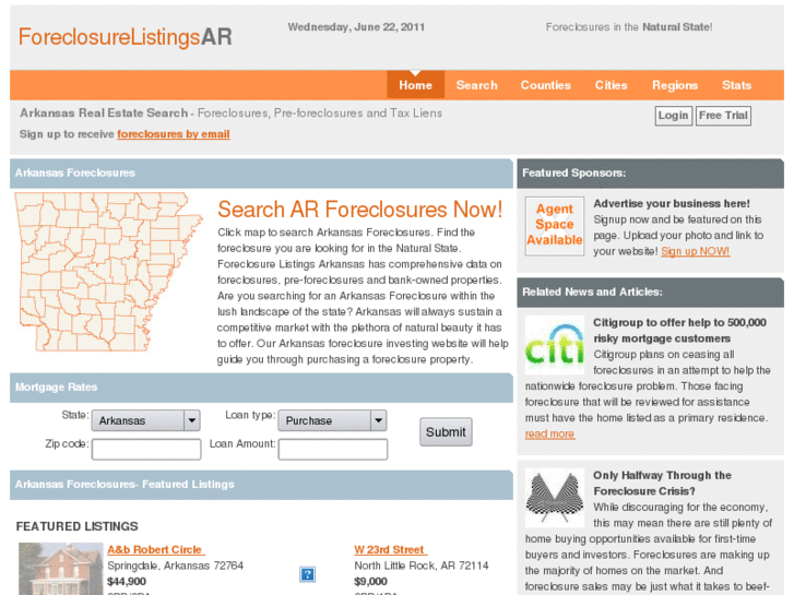 www.foreclosurelistingsar.com