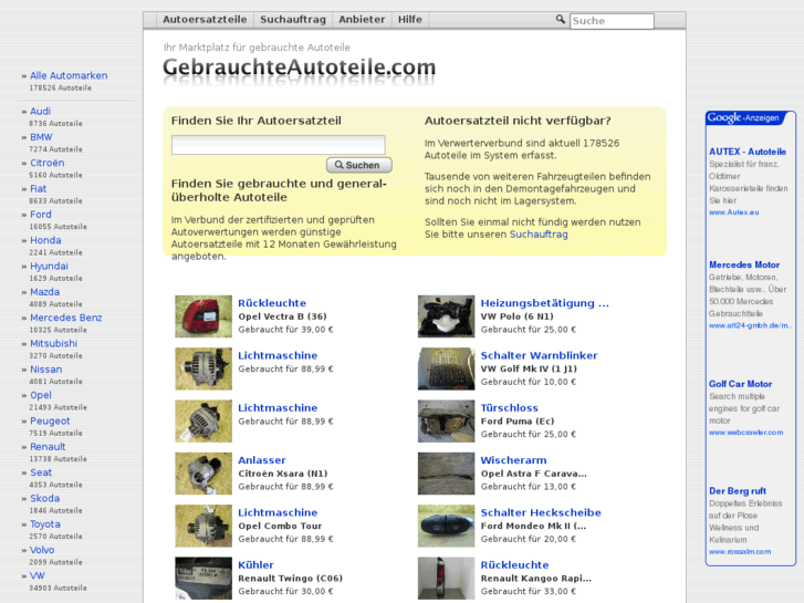 www.gebrauchteautoteile.at