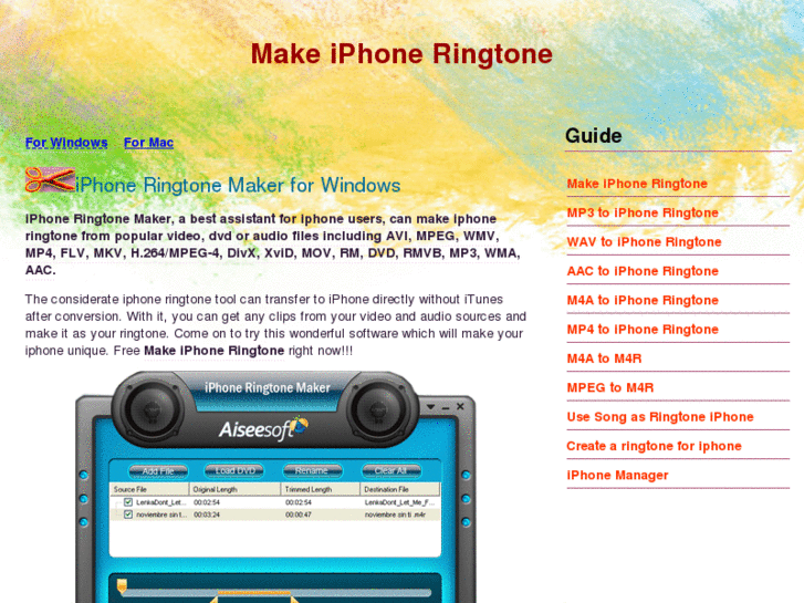 www.makeiphoneringtone.biz