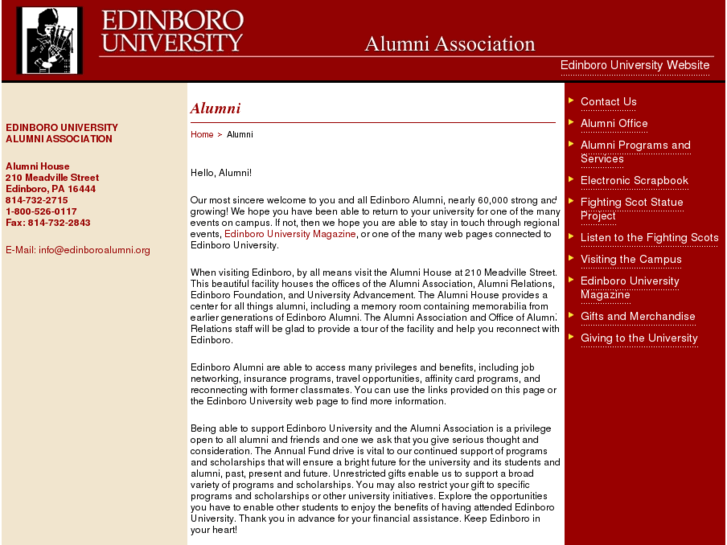 www.edinboroalumni.org