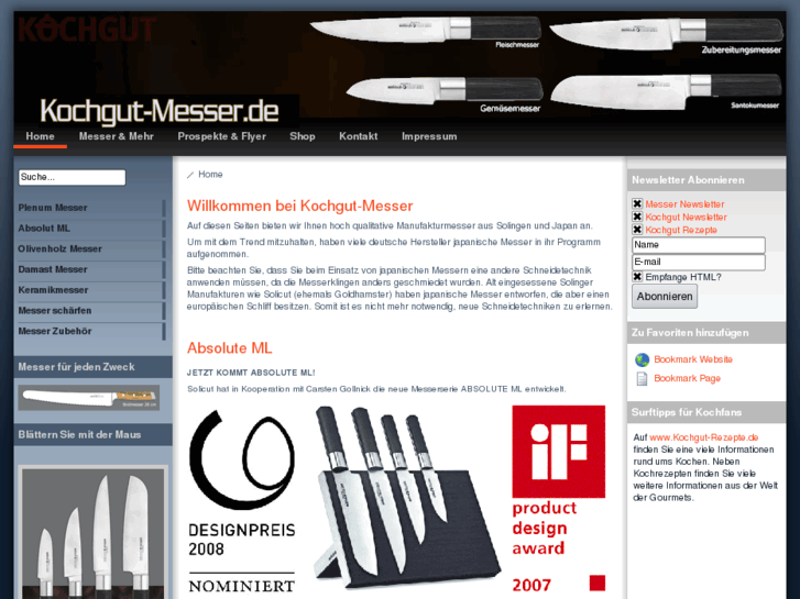 www.kochgut-messer.de