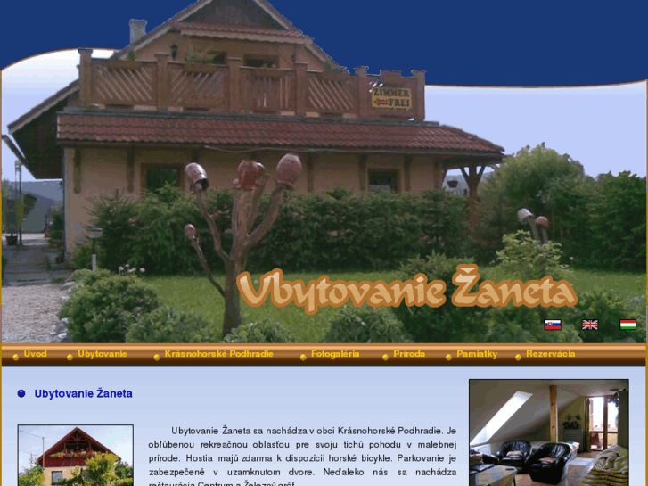 www.ubytovaniezaneta.sk