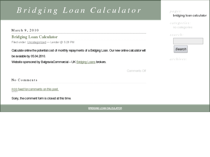 www.bridgingloancalculator.org