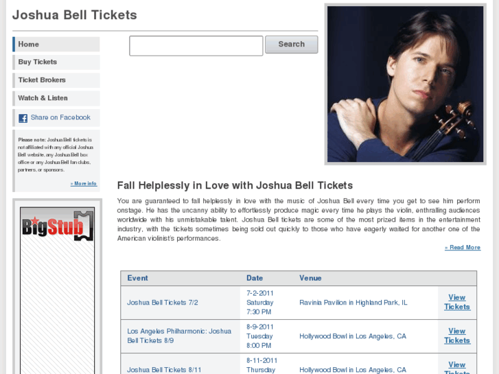 www.joshuabelltickets.com