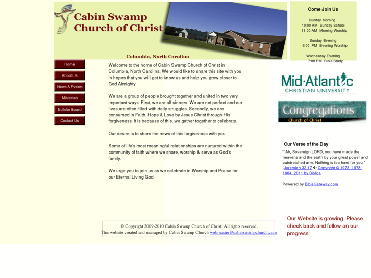 www.cabinswampchurch.com