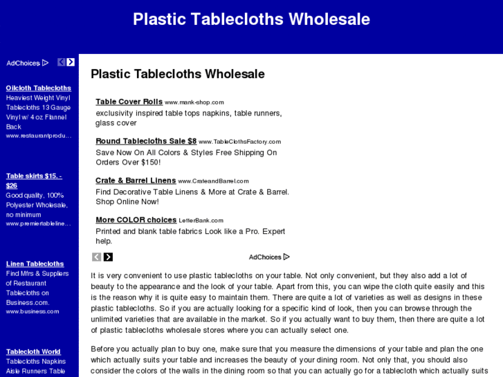 www.plastictableclothswholesale.com