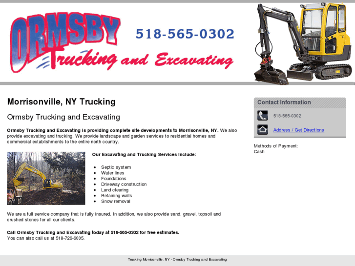 www.ormsbytruckingandexcavating.com