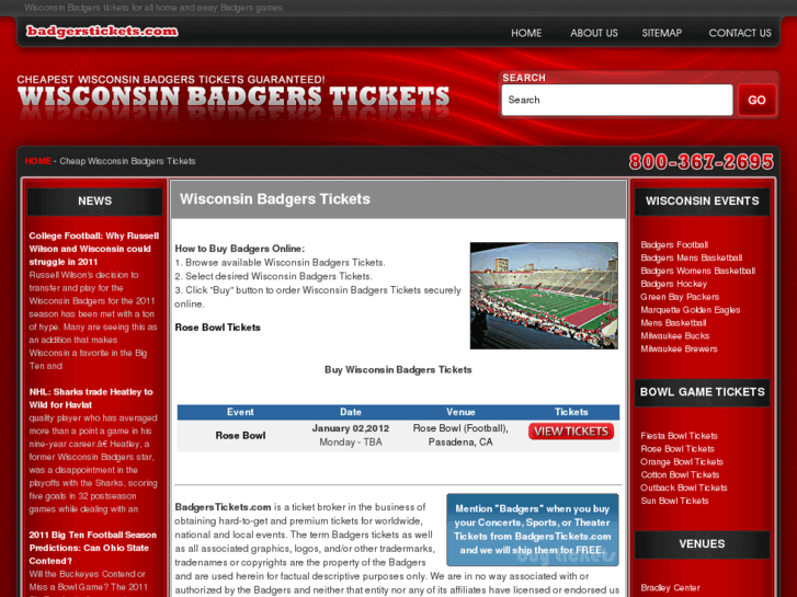 www.badgerstickets.com