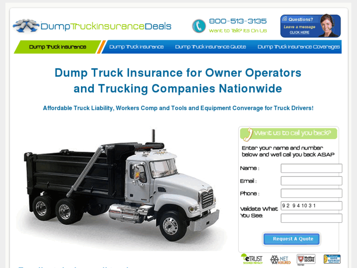 www.dumptruckinsurancedeals.com