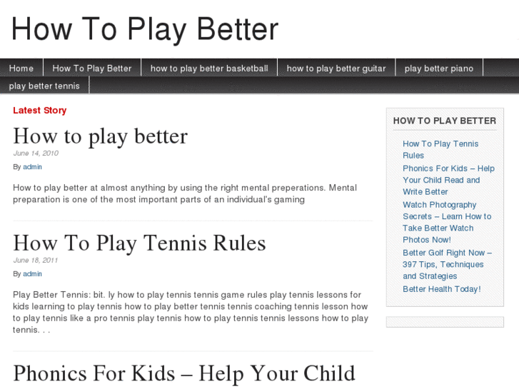 www.howtoplaybetter.org