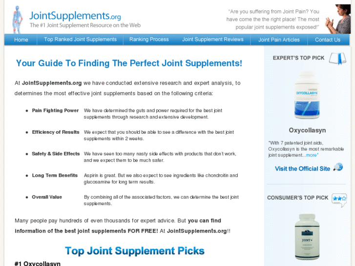 www.jointsupplements.org