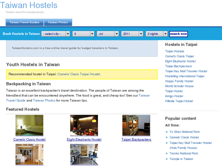 www.taiwanhostels.com