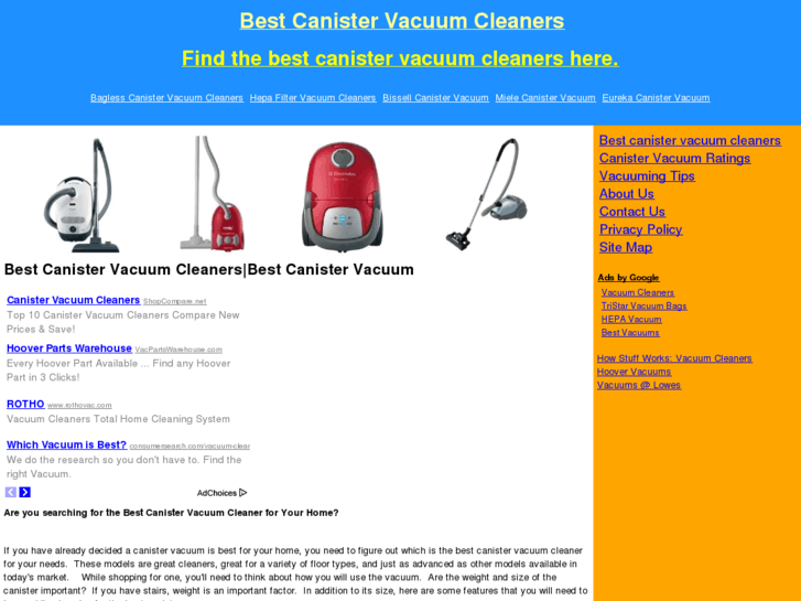 www.canistervacuumcleanerreview.com