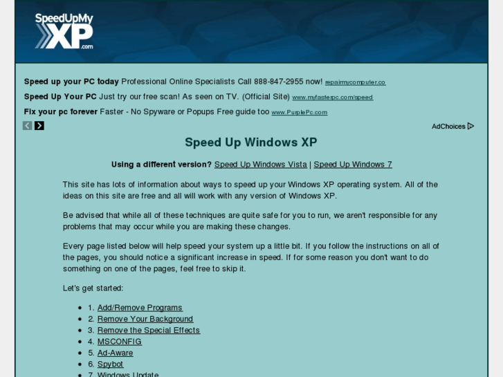 www.speedupmyxp.com