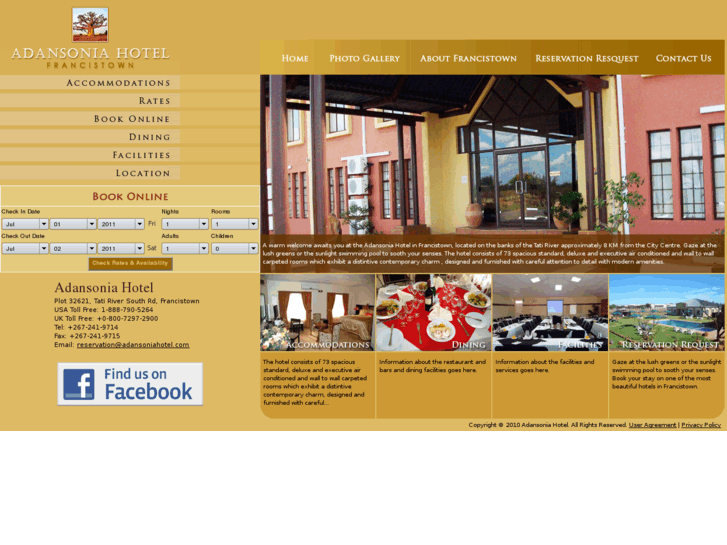 www.adansoniahotel.com