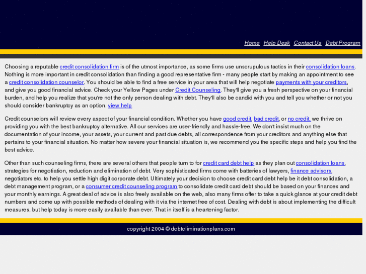 www.debteliminationplans.com