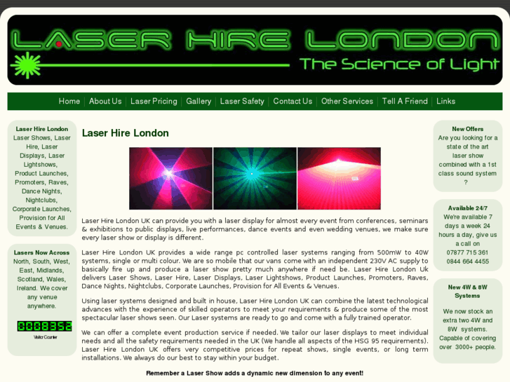 www.londonlaserhire.com