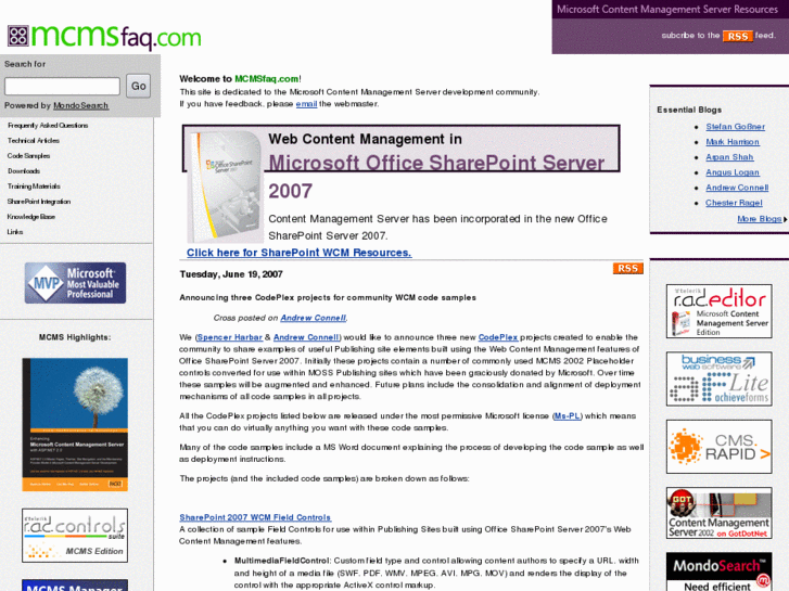 www.mcmsfaq.net