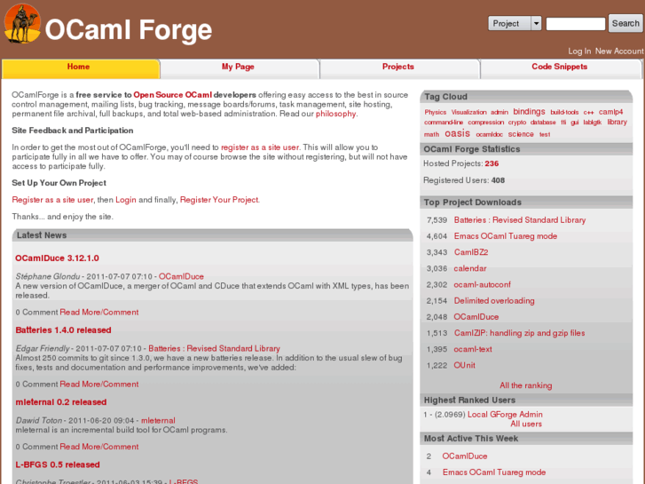 www.ocamlforge.org