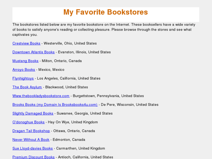 www.favoritebookstores.com