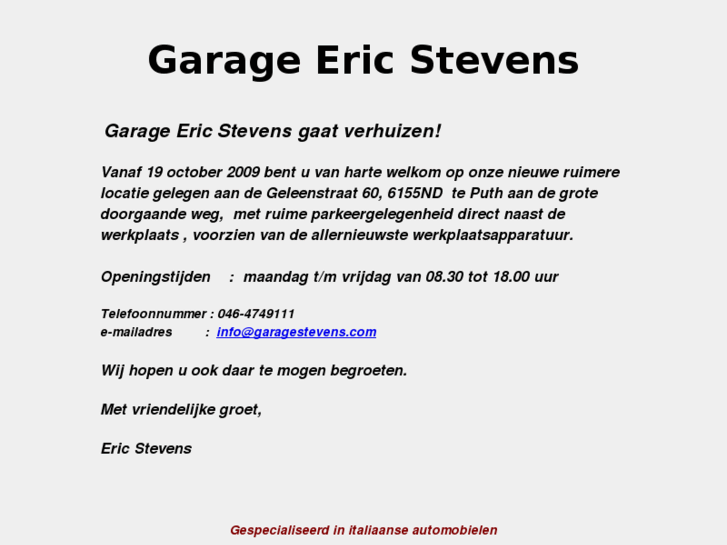 www.garagestevens.com