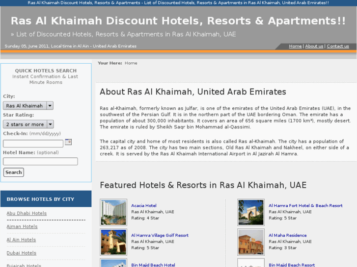 www.rasalkhaimahdiscounthotels.com