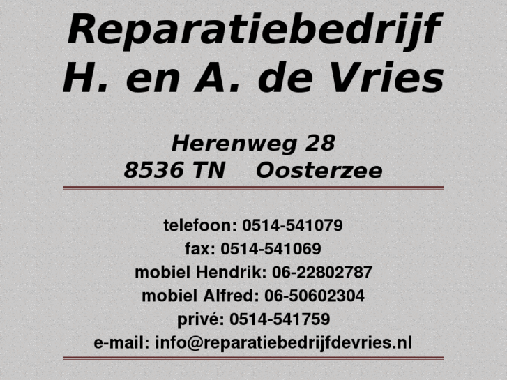 www.reparatiebedrijfdevries.nl