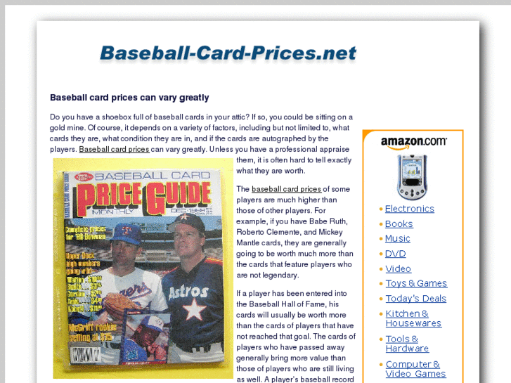 www.baseball-card-prices.net