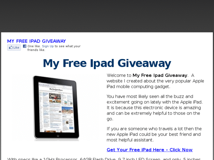 www.myfreeipadgiveaway.com