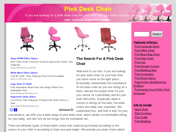 www.pinkdeskchair.com